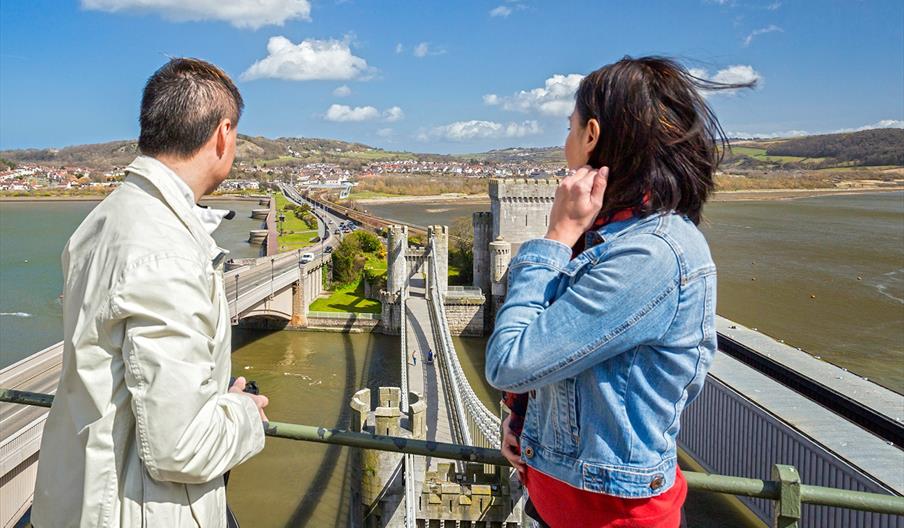 View of Conwy Suspension Bridge