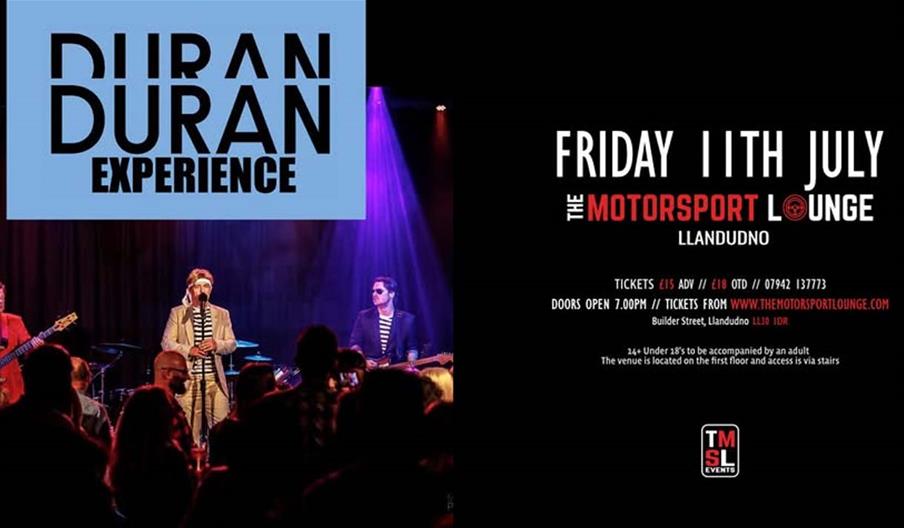 The Duran Duran Experience at The Motorsport Lounge, Llandudno