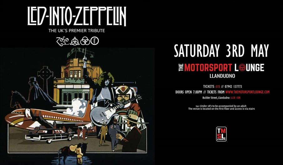 Led into Zeppelin and Jamie Porter Band at The Motorsport Lounge, Llandudno