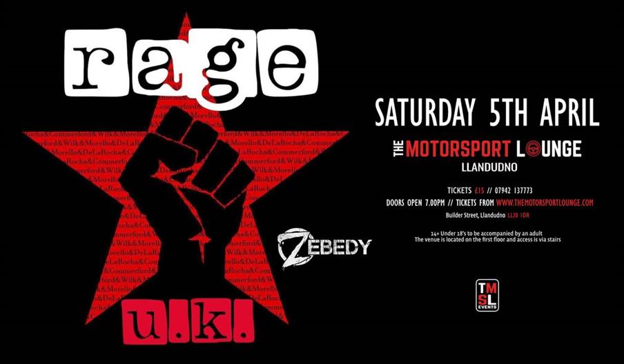 Rage UK with Zebedy at The Motorsport Lounge, Llandudno