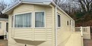 Exterior of wheelchair accessible caravan Abergele