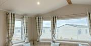 Another lounge view of wheelchair accessible caravan Abergele